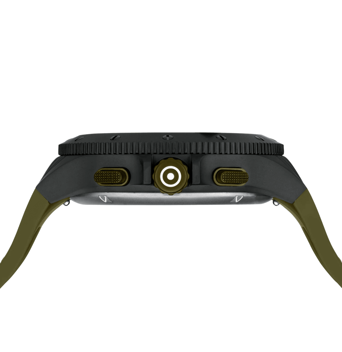 Reloj Glock Edición limitada, caja de titanio negro, correa de silicona verde - correa adicional #GW-27-1-245