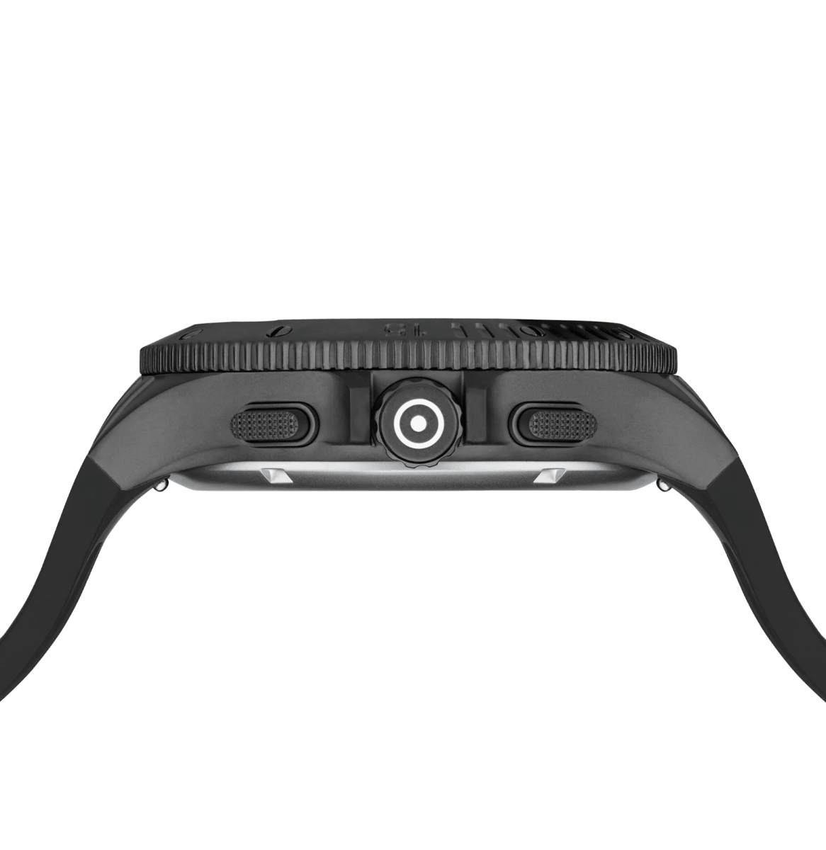 Reloj Glock, caja de acero negro, correa de silicona negra #GW-42-2-244