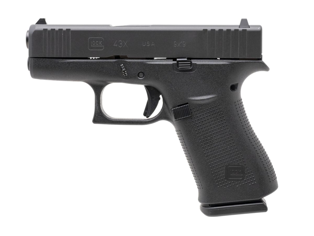 Pistola cal 9x19mm Glock 43X negra, con riel FS1