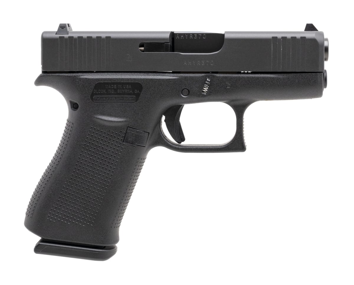 Pistola cal 9x19mm Glock 43X negra, con riel FS2