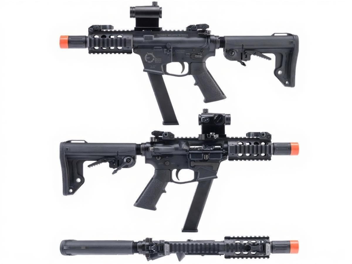 Réplica King Arms cal 6mm TWS SBR GBB Lite Negra #KA-GBB-33-BK3