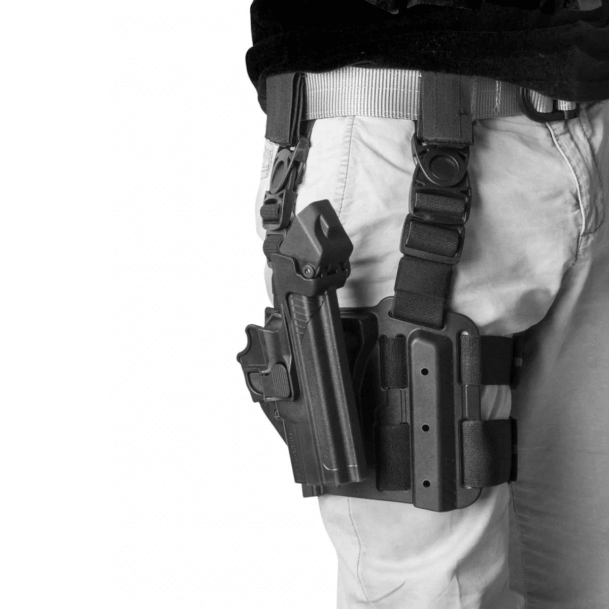 Holster Milfort KIT PIERNERA para pistola GLOCK 17/19/22 Nivel-3 Derecha2