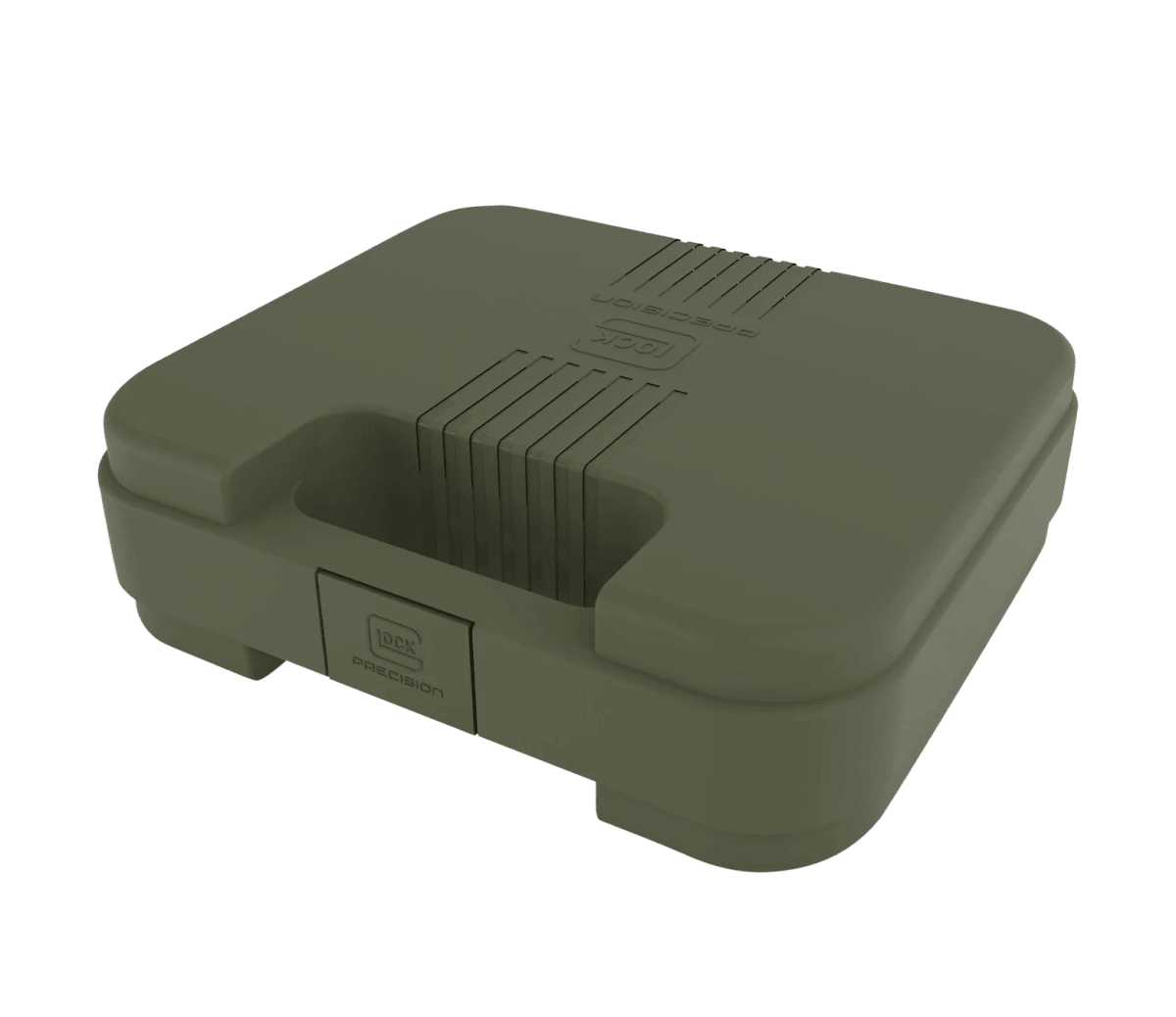 Reloj Glock Edición limitada, caja de acero plateada, correa de silicona negra - correa plateada #GW-34-4-248