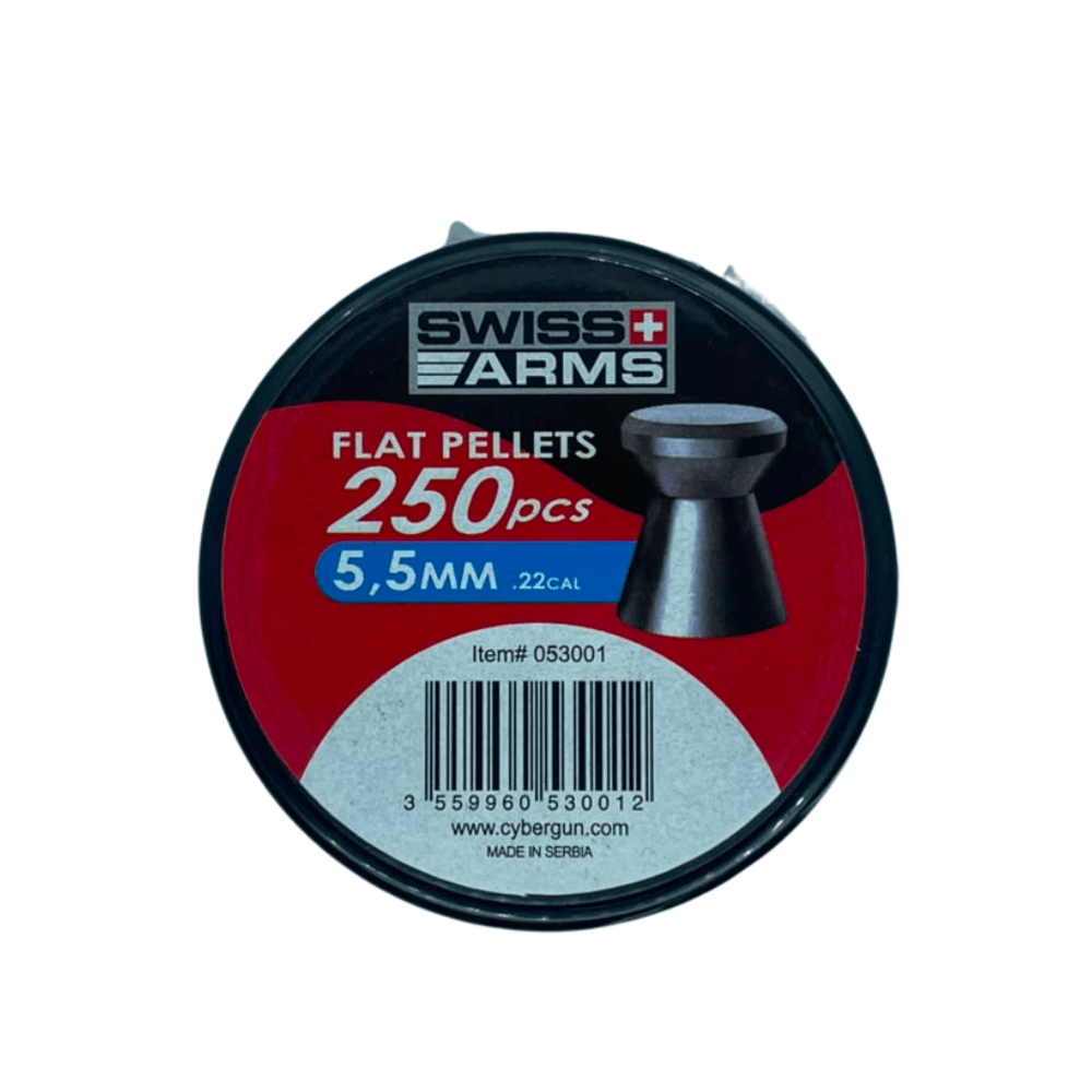 Postón cal 5.5 punta plana SWISS ARMS 250 un. #0530011