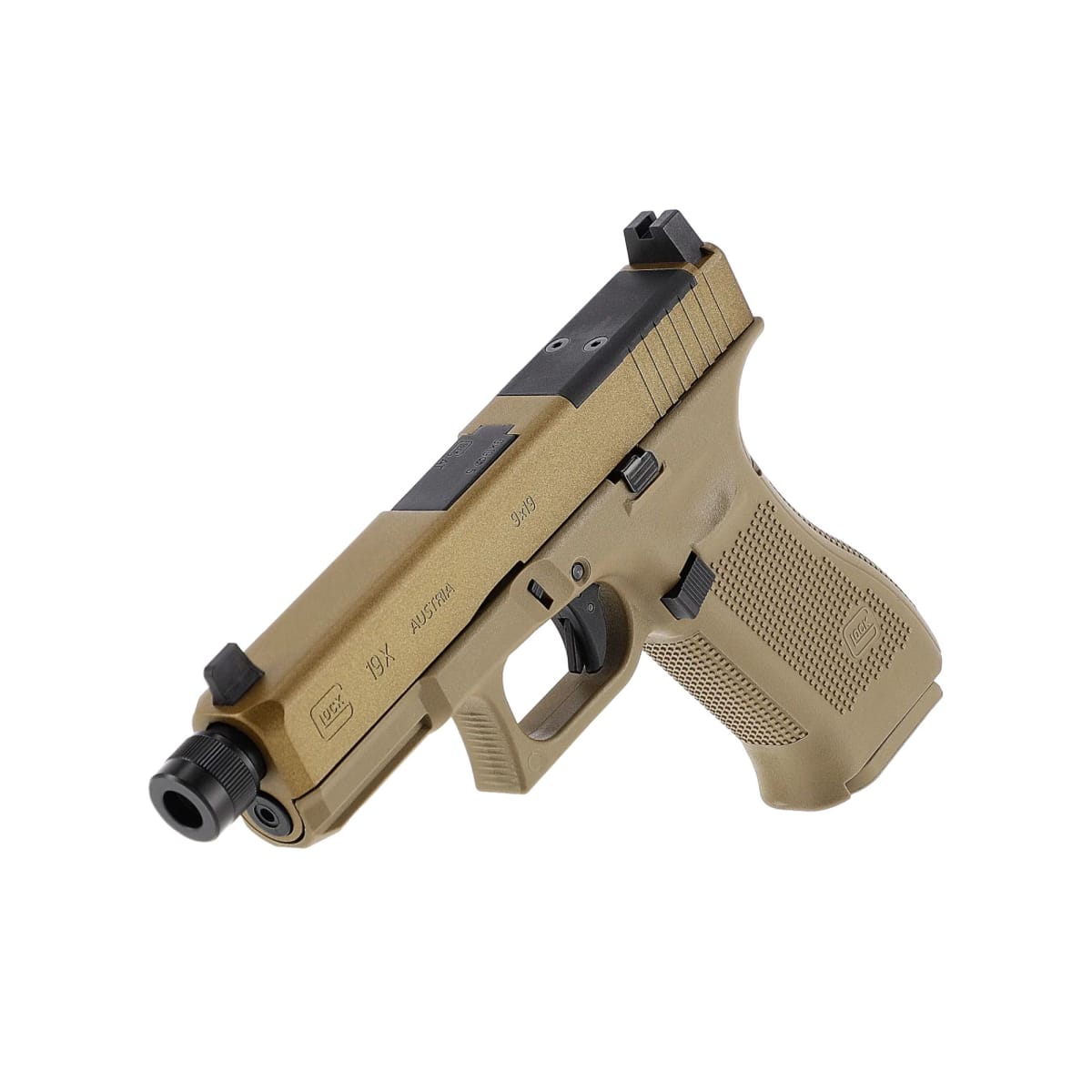 Réplica cal 6 mm mod GLOCK 19X MOS Coyote 6 mm CO2 < 1,0 J 18R, #2.65547