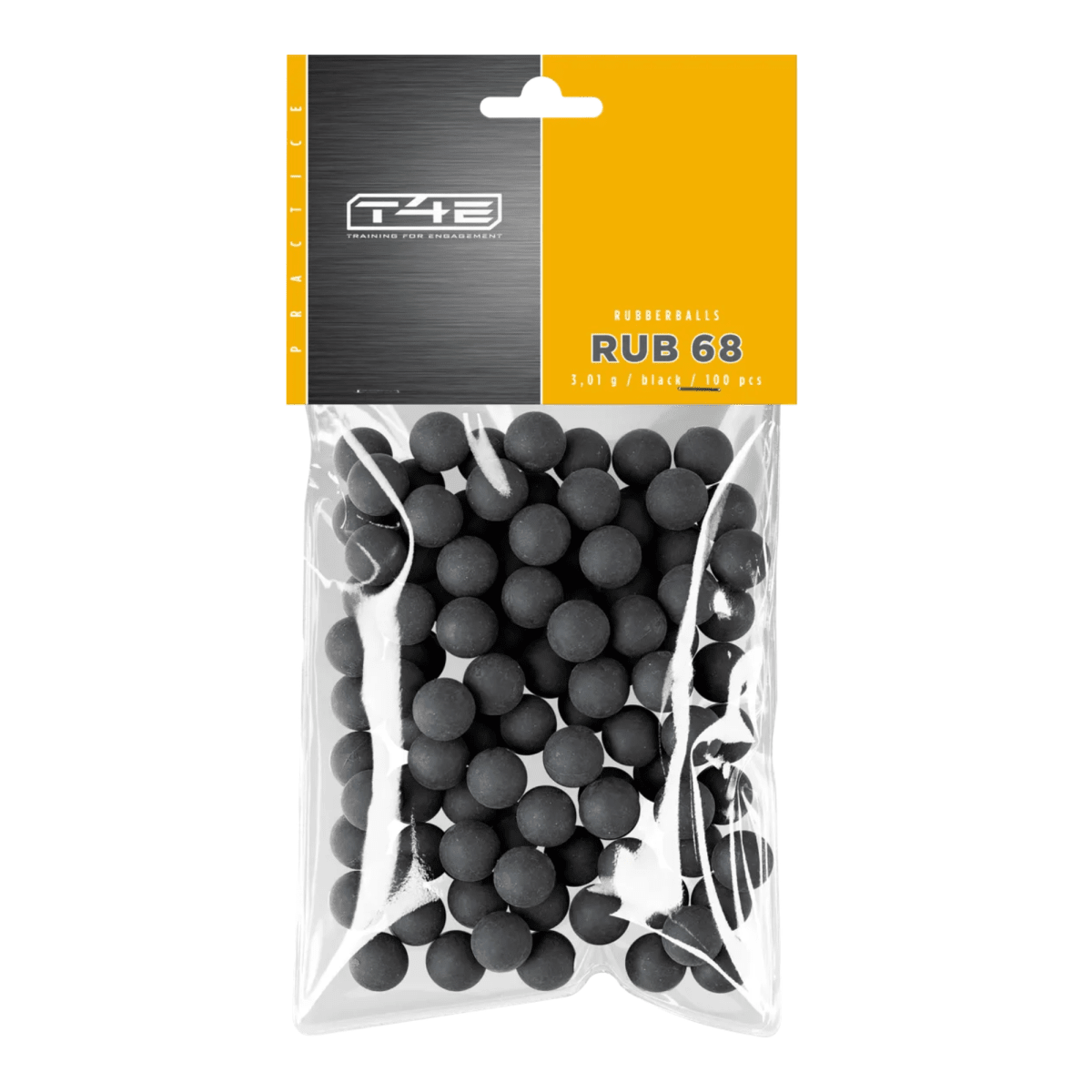T4E Balines Practice RUB 68 Rubberballs .68 BLK 3,01 g 100 pcs #2.47051