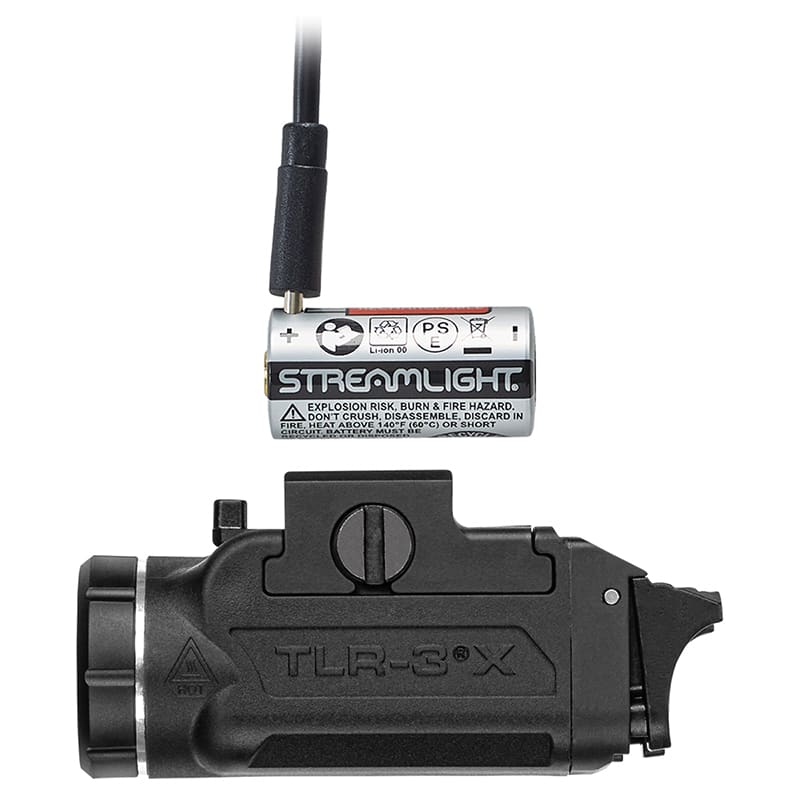 Linterna TLR-3X USB para riel picatinny Slim, color negra, incluye bateria recargable SL-B9, #591032