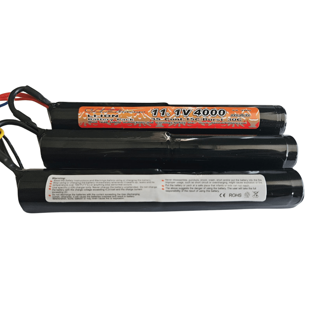 Batería Li-Ion Butterfly Pack, 15C-25C con conector DEAN #VB-LIION3SV4000ND3