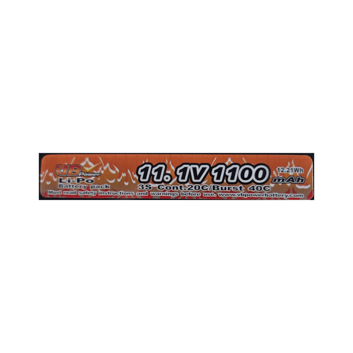 Batería LIPO 11,1V 1.100 MAH 20C, marca VB #VB-LiPO-11.1V1100mAh20C3