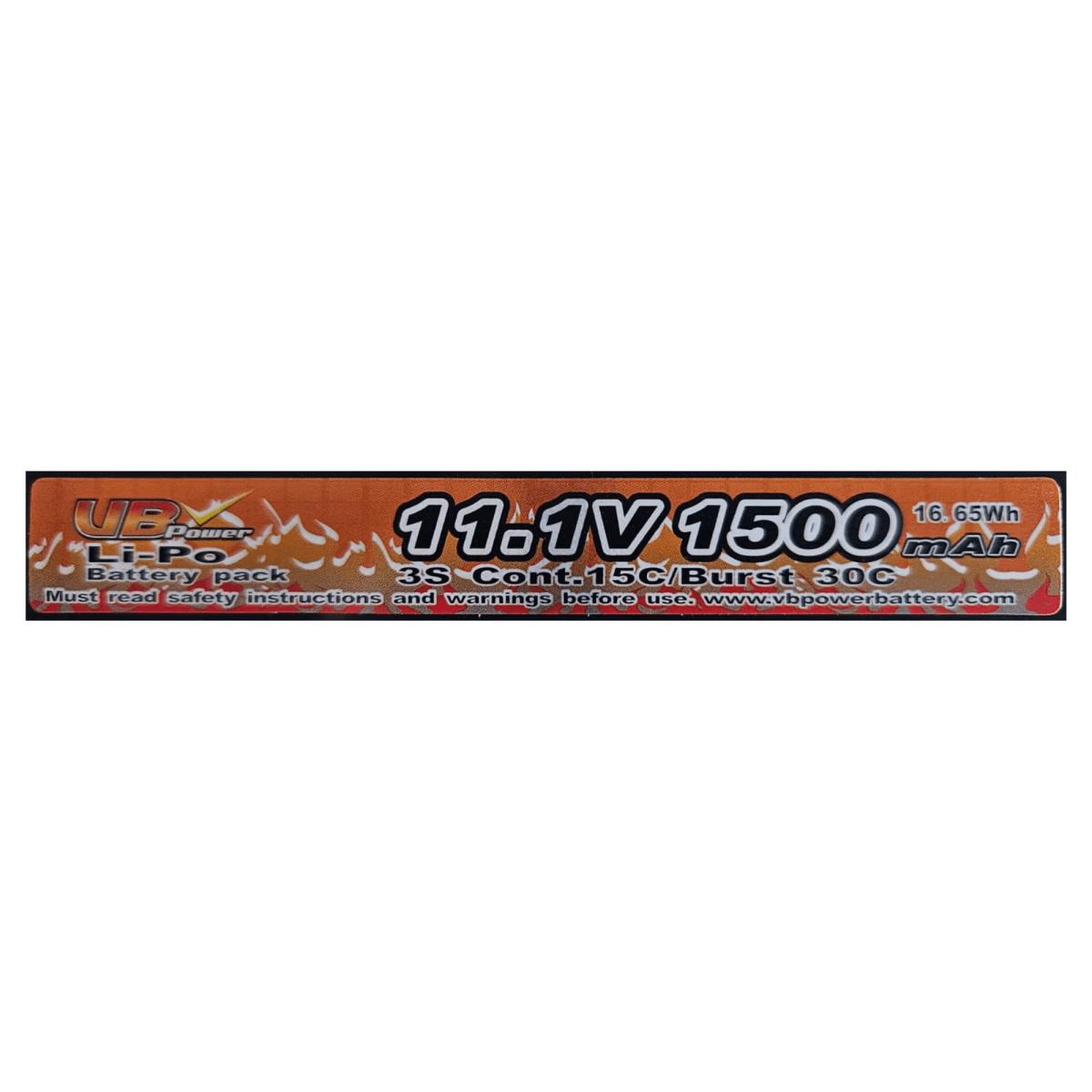 Batería LIPO 11,1V 1500 mah 15C marca VB3