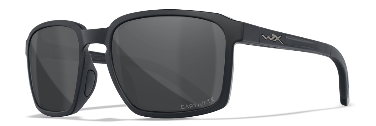 LENTE WILEY X ALFA CAPTIVATE POLARIZADO MICA GRIS MARCO NEGRO AC6ALF182