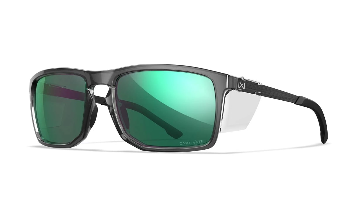 Lente Wiley X AXE CAPTIVATE™ Polarized Green Mirror / Gloss Crystal Grey #AC6AXE072