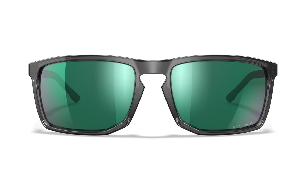 Lente Wiley X AXE CAPTIVATE™ Polarized Green Mirror / Gloss Crystal Grey #AC6AXE073