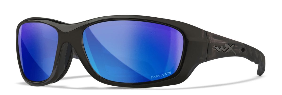 Wiley X Gravity Captivate Pol Blue Mirror/Black Crystal Frame 0