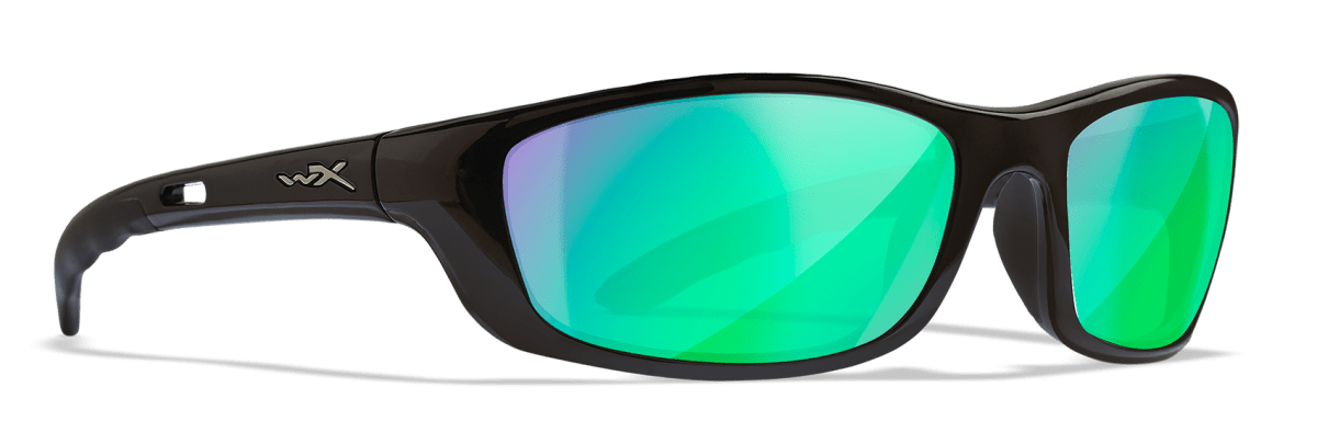 WILEY X CAPTIVATE POL GREEN MIRROR/GLOSS BLACK FRAME2