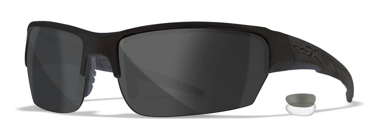 Wiley X Chile Saint dos micas balística marco negro #CHSAI07 0