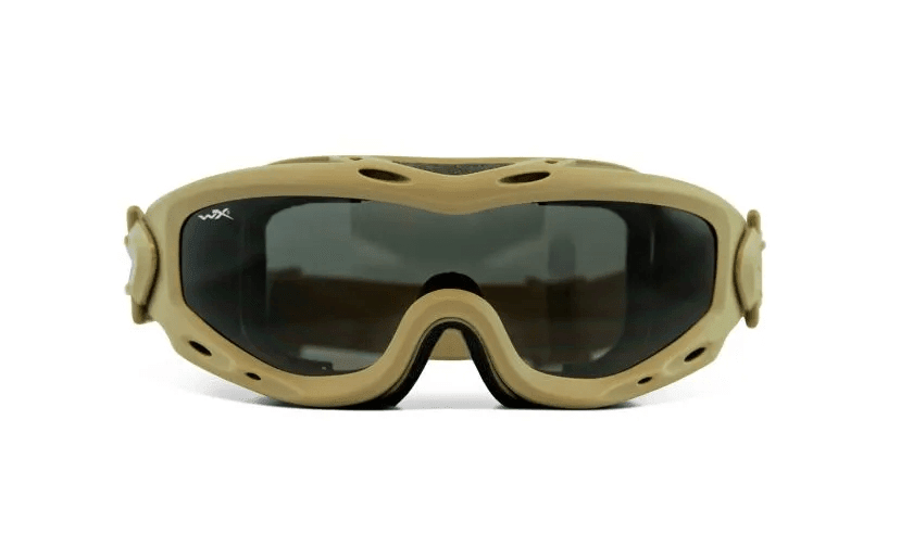 Antiparra Balística Wiley X SPEAR Tan con 2 Micas Smoke Grey y Transparente SP29T4