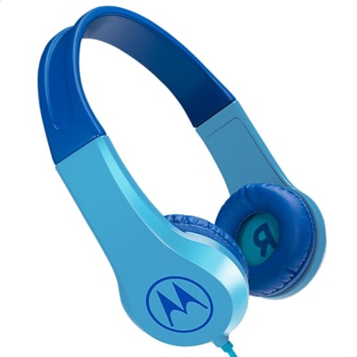 AUDIFONOS BLUETOOTH CON MICROFONO PARA NIÑOS AZUL MOTOROLA SQUADS 300