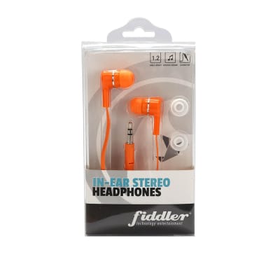 AUDIFONOS IN EAR NARANJO FLUOR FIDDLER FD003FO MACROTEL (gomitas)1