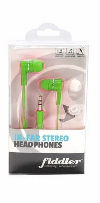 AUDIFONOS IN EAR VERDE FLUOR FIDDLER FD003FG MACROTEL (gomitas)