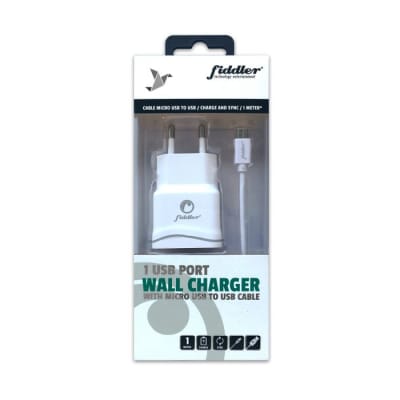 CARGADOR + CABLE MICRO USB 2.0A FIDDLER FD0036 MACROTEL