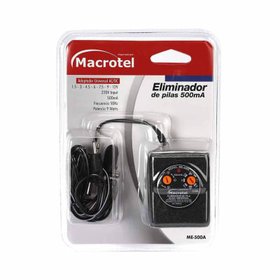 ELIMINADOR DE PILAS 500mA MACROTEL ME500A