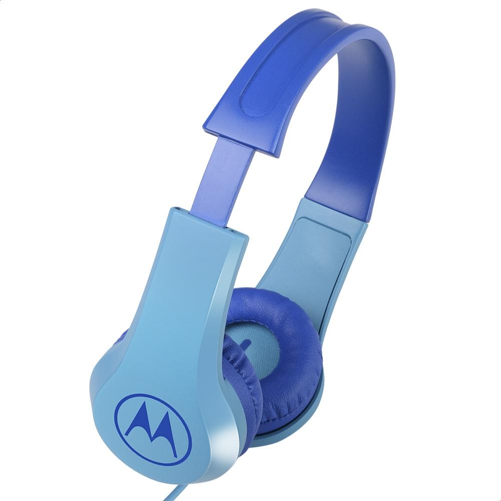 AUDIFONOS BLUETOOTH CON MICROFONO PARA NIÑOS AZUL MOTOROLA SQUADS 3004