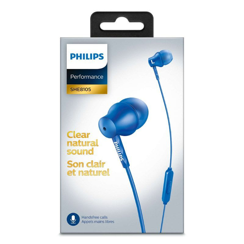 AUDIFONOS CON MIC METAL AZUL PHILIPS SHE81052