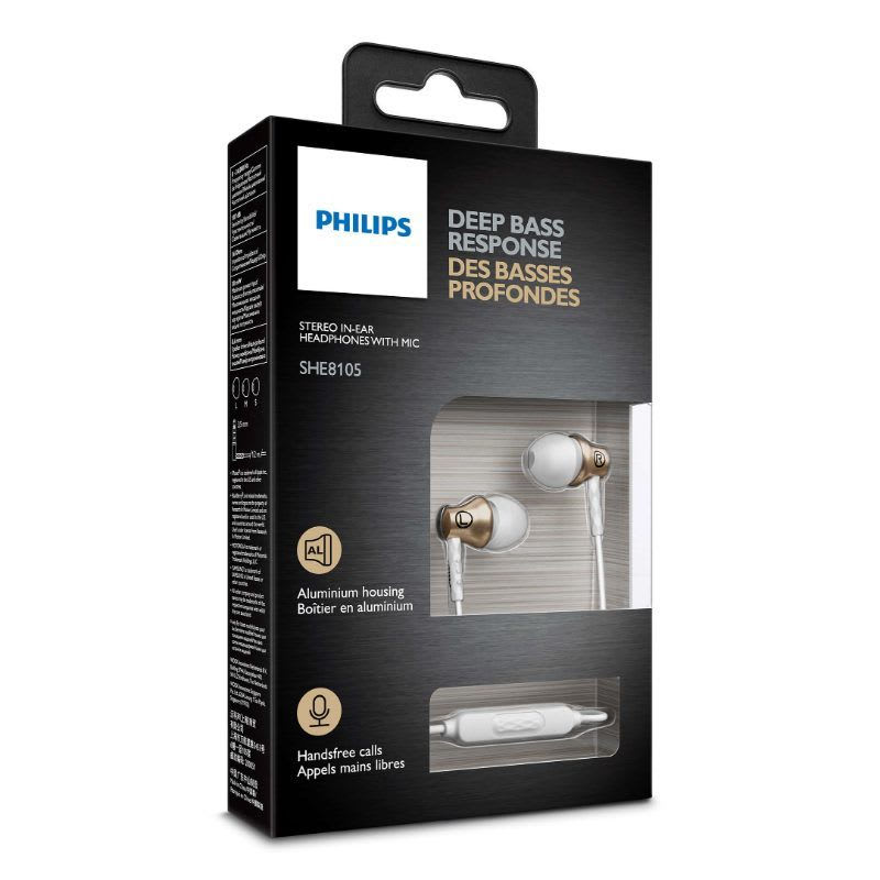 AUDIFONOS CON MIC METAL DORADO PHILIPS SHE81052