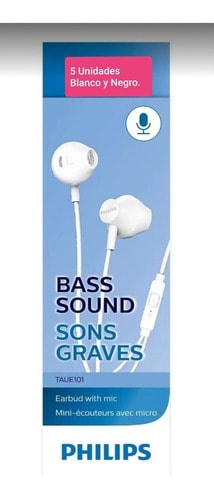 AUDIFONOS CON MIC BLANCO PHILIPS TAUE101WT 1
