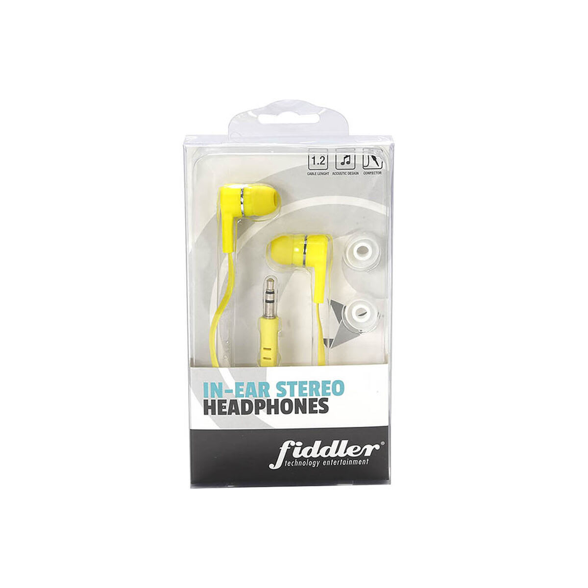 AUDIFONOS IN EAR AMARILLO FLUOR FIDDLER FD003FY MACROTEL (gomitas) 0