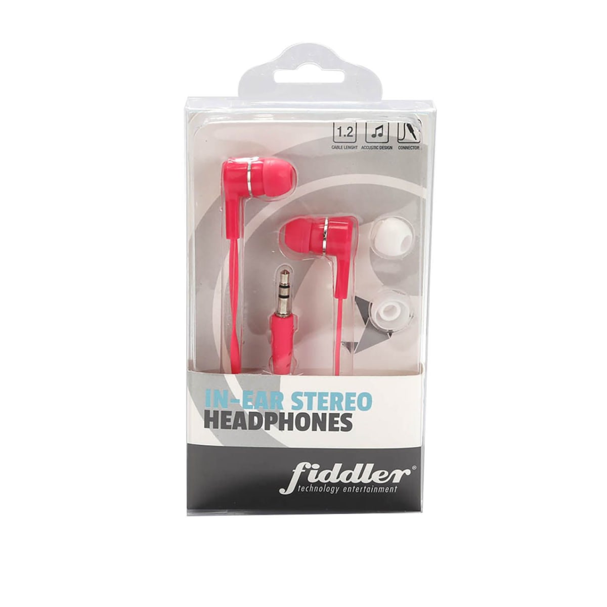 AUDIFONOS IN EAR ROSADO FLUOR FIDDLER FD003FP MACROTEL (gomitas) 0