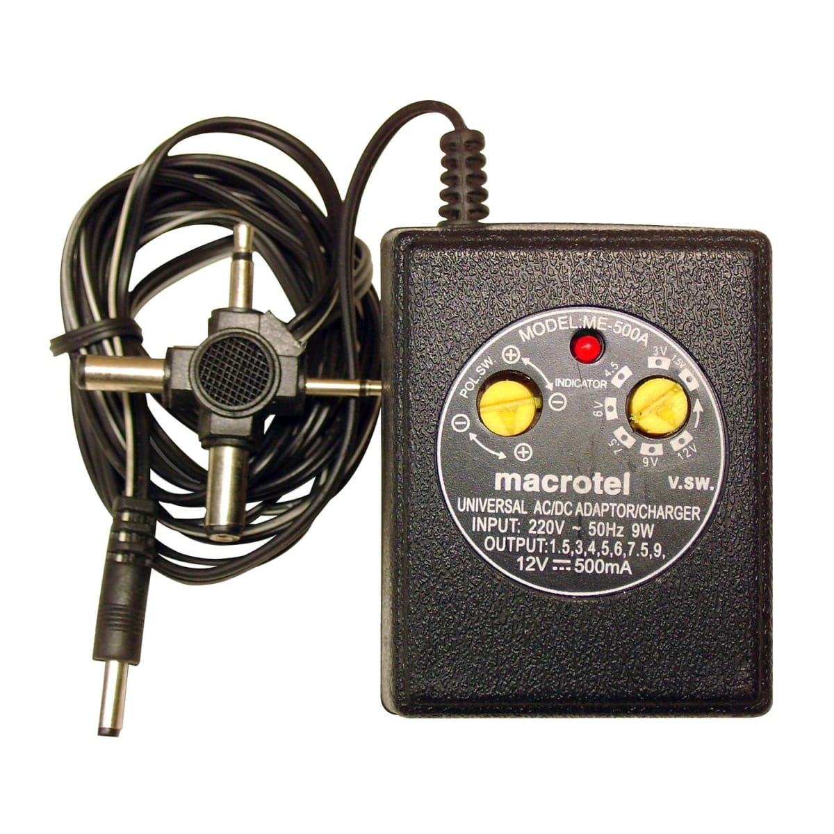 ELIMINADOR DE PILAS 500mA MACROTEL ME500A2