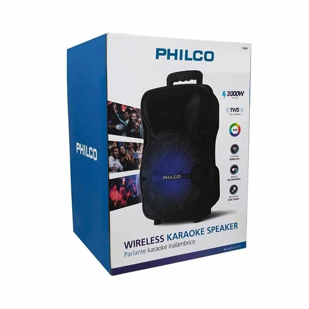 PARLANTE KARAOKE BT 8 PULGADAS PHILCO 758BK 2