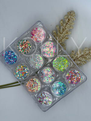 Decoración Glitters 12 Piezas # 91