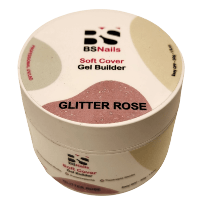 Gel Builder Soft Cover BS Nails Glitter Rose1