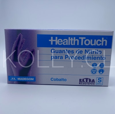 Guantes healthTouch Talla S / Extra Resistente Cobalto1
