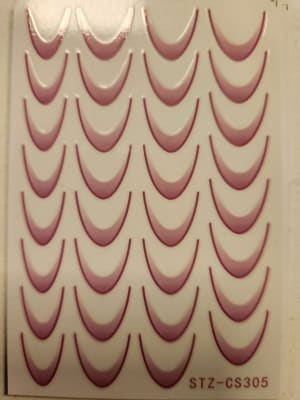 sticker con pegatina francesa rosa1
