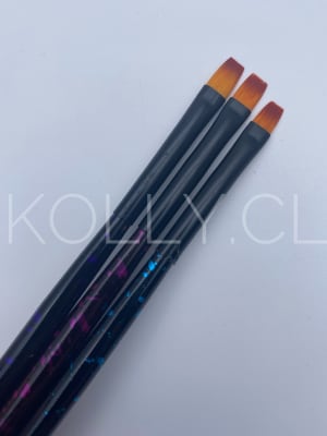 Pincel Plano kit 3 und.1