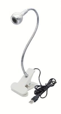 Lampara UV/Led mini portátil clip silver1