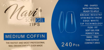 Tips Soft Gel Medium Coffin1