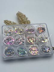 Decoración Glitters 12 piezas #10
