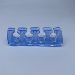 Separador de dedos azul pedicure