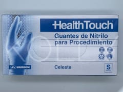 Guantes healthTouch Talla S / Celeste