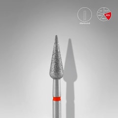 Fresa Cónica 4mm Staleks Pro – Roja