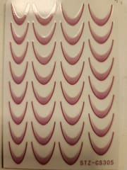 sticker con pegatina francesa rosa