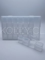 Caja 28 divisiones transparente