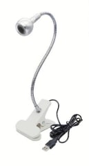 Lampara UV/Led mini portátil clip silver