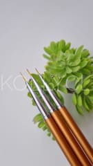 Kit 3 Pinceles Liner Dorados