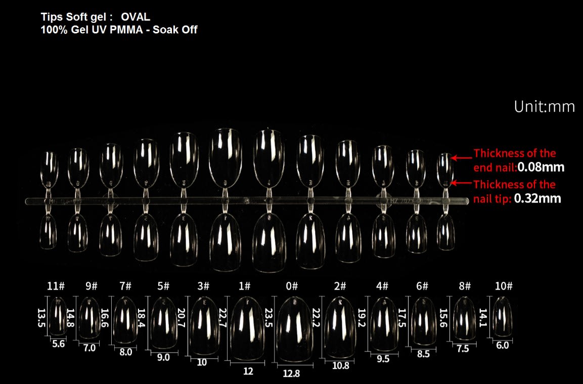 Tips Soft Gel BS Nail Oval3